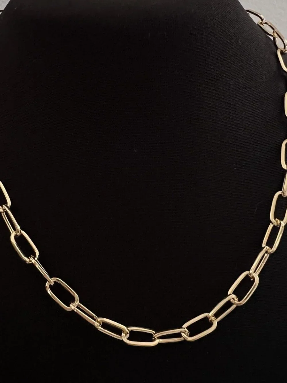 Layered Gold Chain Necklace Set Stainless Steel Paperclip & Teardrop Jewelry